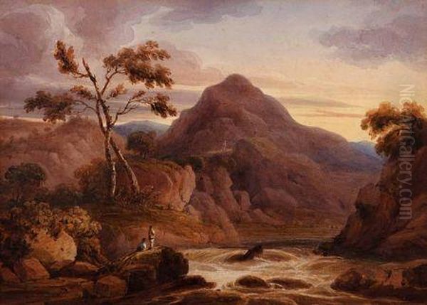 Lakeland Scene With Figures - view 1
