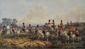 The Royal Scots Greys: A Field Day In Ireland Under Lieut. Colonel J. W. Hozier by Orlando Norie