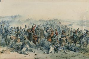 Two Scenes From The Crimean War by Orlando Norie