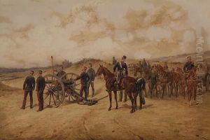 An Artillery Unit On Exercise by Orlando Norie