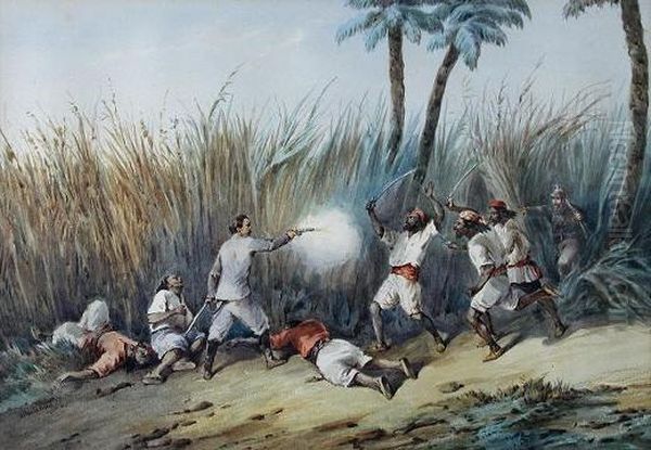 Therifle Brigade Skirmishing Taking The Gravel Pits Before Sebastapol - view 1