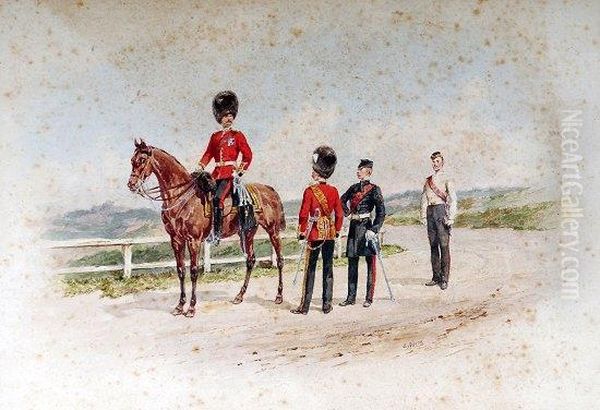 Grenadier Guards, Depicted Mounted And Standing In Assorted Ranksand Uniforms - view 1