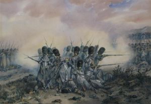 The Last Stand Of The French At Waterloo by Orlando Norie