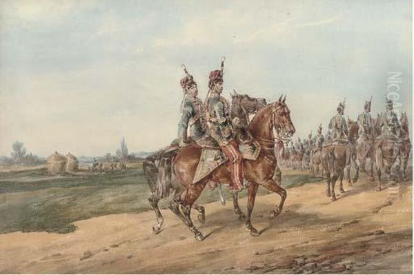 Lieut. Robert Dinmore Napier With Brother Officers Of The 11th Hussars (1856-1859) - view 1