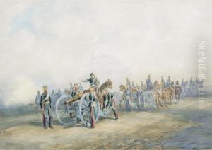 The Royal Artillery At Firing Practice