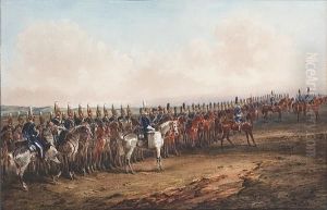 The Mounted Band Of 6th Dragoon Guards (carabiniers) by Orlando Norie