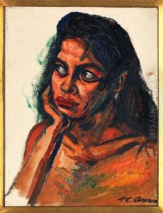 Retrato De La Modelo Rosario "la Joyita" by Jose Clemente Orozco