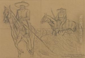Untitled (study With Horsemen) by Jose Clemente Orozco