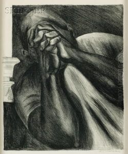 Hombre Con Manos, Sobre La Cara by Jose Clemente Orozco