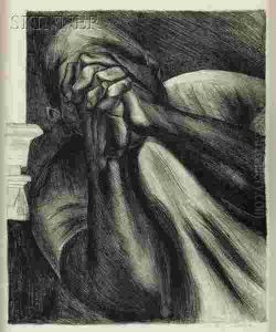 Hombre Con Manos by Jose Clemente Orozco