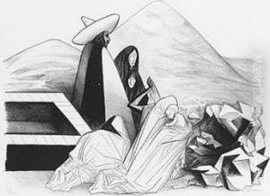 Mexican Landscape (paisaje Mexicano) (h. 21) by Jose Clemente Orozco