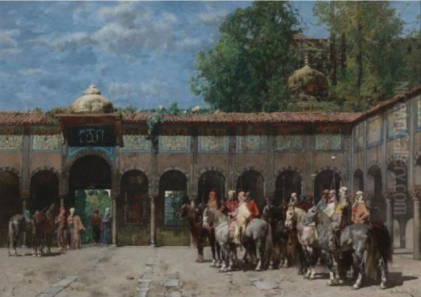 Cavalieri Circassi Che Aspettano Il Loro Capo - view 1