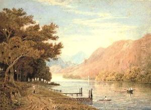 Rowing on the lake, a glorious morning