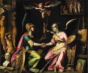 Minerva as Patroness of the Arts by Quentin Varin