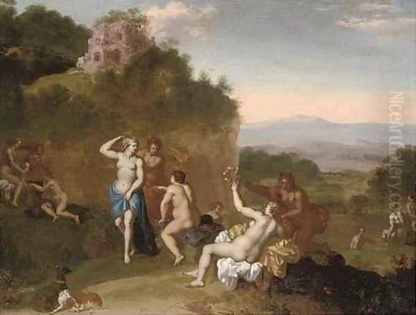 Diana and her nymphs bathing - view 1