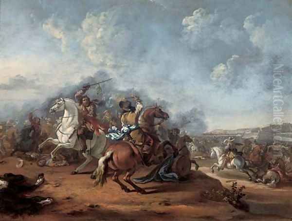A cavalry skirmish - view 1