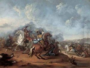 A cavalry skirmish
