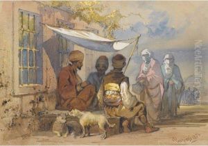 Scene Animee A Constantinople by Amadeo Preziosi