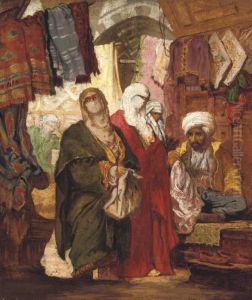 The Silk Bazaar by Amadeo Preziosi