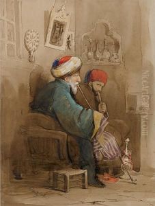 In The Corner Of The Coffee Shop by Amadeo Preziosi