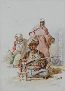 The Sitar Player by Amadeo Preziosi