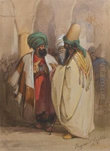 An Album Of Watercolours And Drawings Depicting Constantinople by Amadeo Preziosi