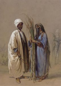 An Egyptian Man And His Wife by Amadeo Preziosi