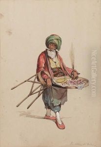 Street Vendors Of Constantinople, A Set Of Three