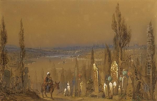 A Cemetery With Constantinople Across The Bosphorus - view 1