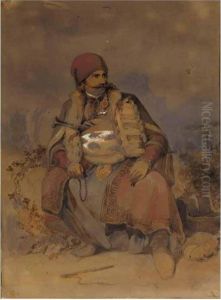 Portrait Of A Turkish Man by Amadeo Preziosi