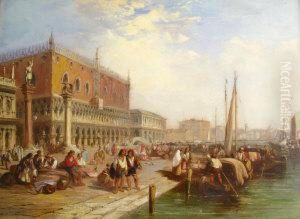 The Quay At Venice With The Palazzo Ducale