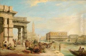 View Of St Mark's Square From The Doge's Palace, Venice by Edward Pritchett