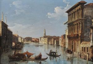 A Side Canal, Venice, Oil On Canvas by Edward Pritchett