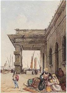 Turkish Merchants, The Dogana Di Mare, Venice by Edward Pritchett