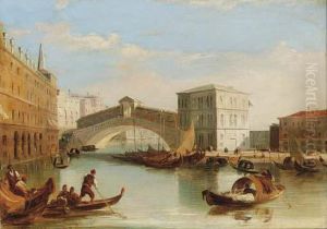 The Rialto Bridge; And Santa Maria Della Salute by Edward Pritchett