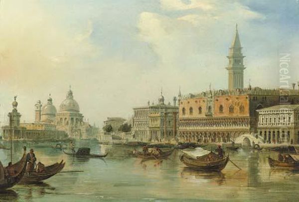The Bacino, Venice, With The Dogana, The Salute And The Doge'spalace - view 1
