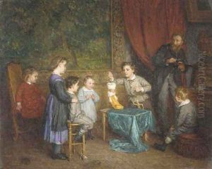 The young puppeteer by Edmond Eugene Valton