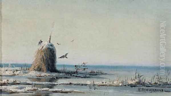 Haystack by the Volga - view 1