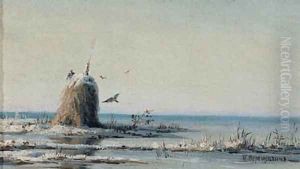 Haystack by the Volga by Petr Petrovich Vereshchagin