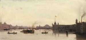 View of the Peter-Paul Fortress and the Stock Exchange, St Petersburg by Petr Petrovich Vereshchagin