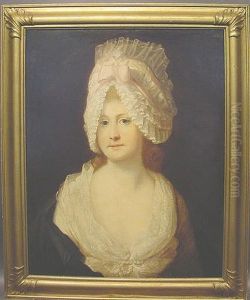 Portrait Of A Woman With White Bonnet by Allan Ramsay