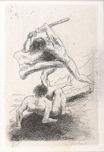 Cain And Abel by Odilon Redon
