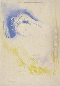 La Sainte Et Le Chardon by Odilon Redon