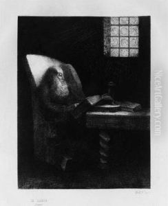 Le Liseur (mellerio 119) by Odilon Redon