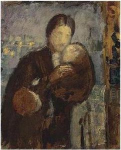 Femme Et Enfant, Oil On Paper
Laid Down On Cradled Panel, 60 By 49 Cm., 23 5/8 By 19 1/4 In by Odilon Redon