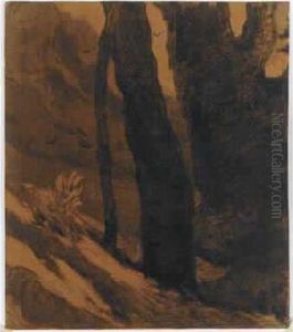 Les Arbres, Vers 1865-1870 by Odilon Redon