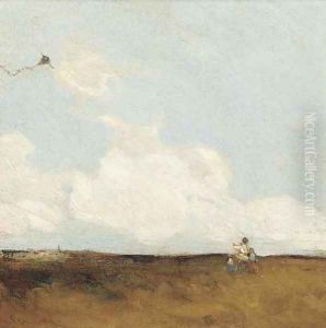 The kite flyers by Joseph Vickers De Ville