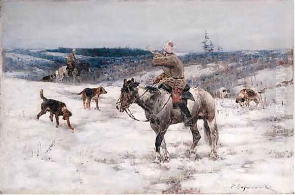 Huntsmen in Winter - view 1