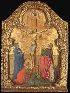 The Crucifixion with a Dominican friar by Paolo Veneziano
