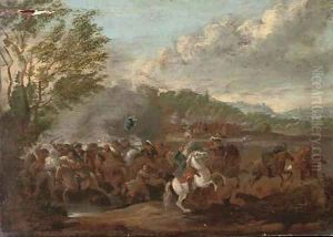 A cavalry battle